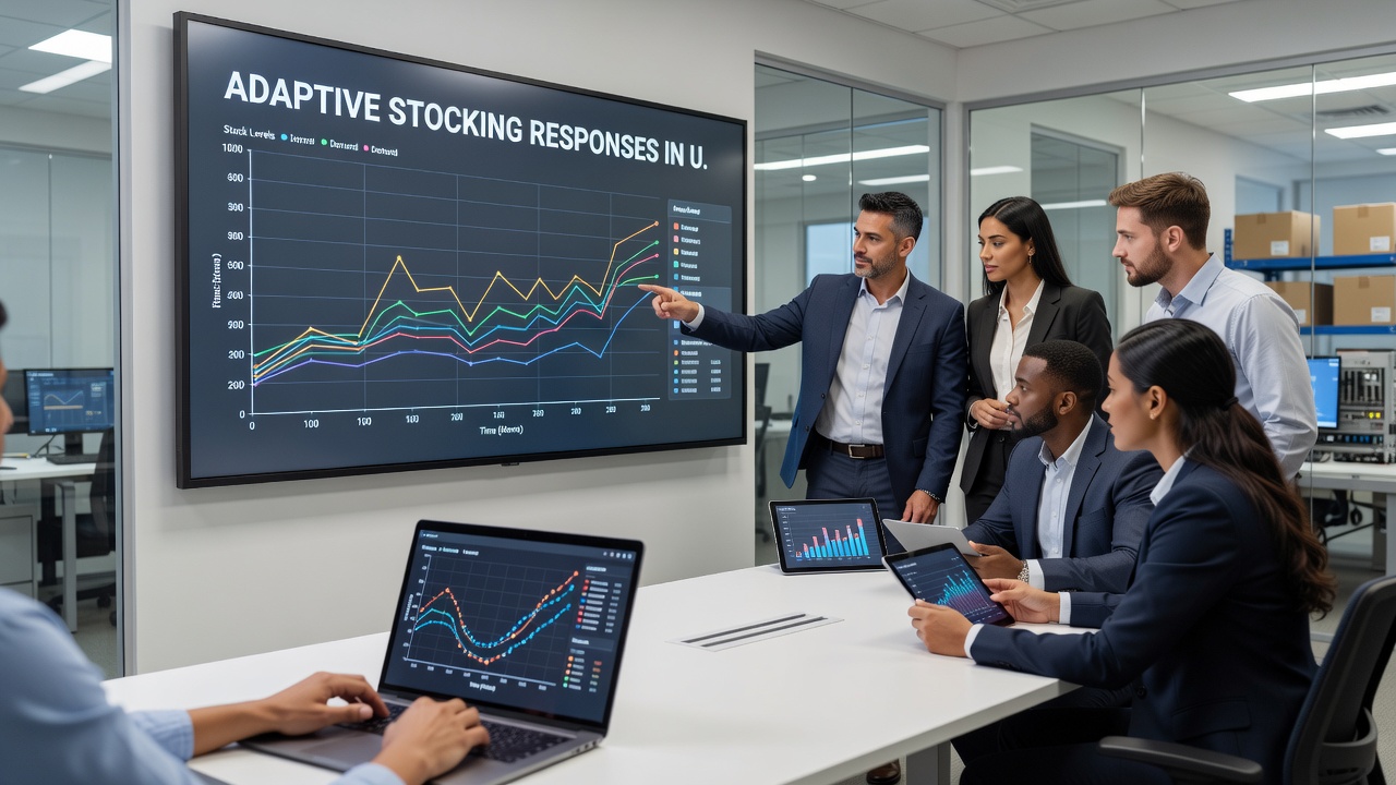 Inventory tracking screens displaying real-time adjustments for gaming products